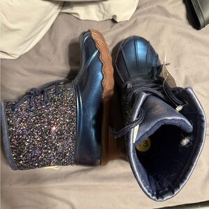 Sparkly Blue Kids Boots